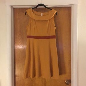 ModCloth mustard boatneck Dress